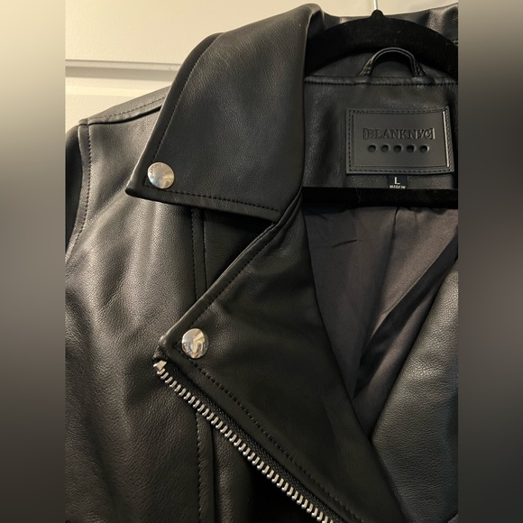 NWT Blank NYC “Good Vibes” Women’s Moto Jacket Faux Leather - Picture 2 of 10